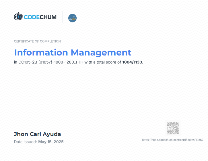 Certificate 1